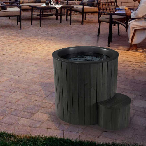 SaunaLife Model S1N 1-Person Cold/Hot Plunge Tub – Natural Thermo-Pine