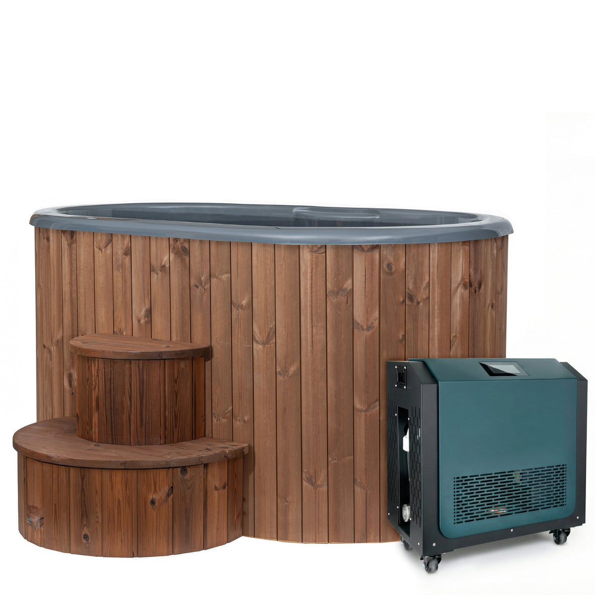 SaunaLife Model S2 2-Person Plunge Tub & Chiller/Heater Package