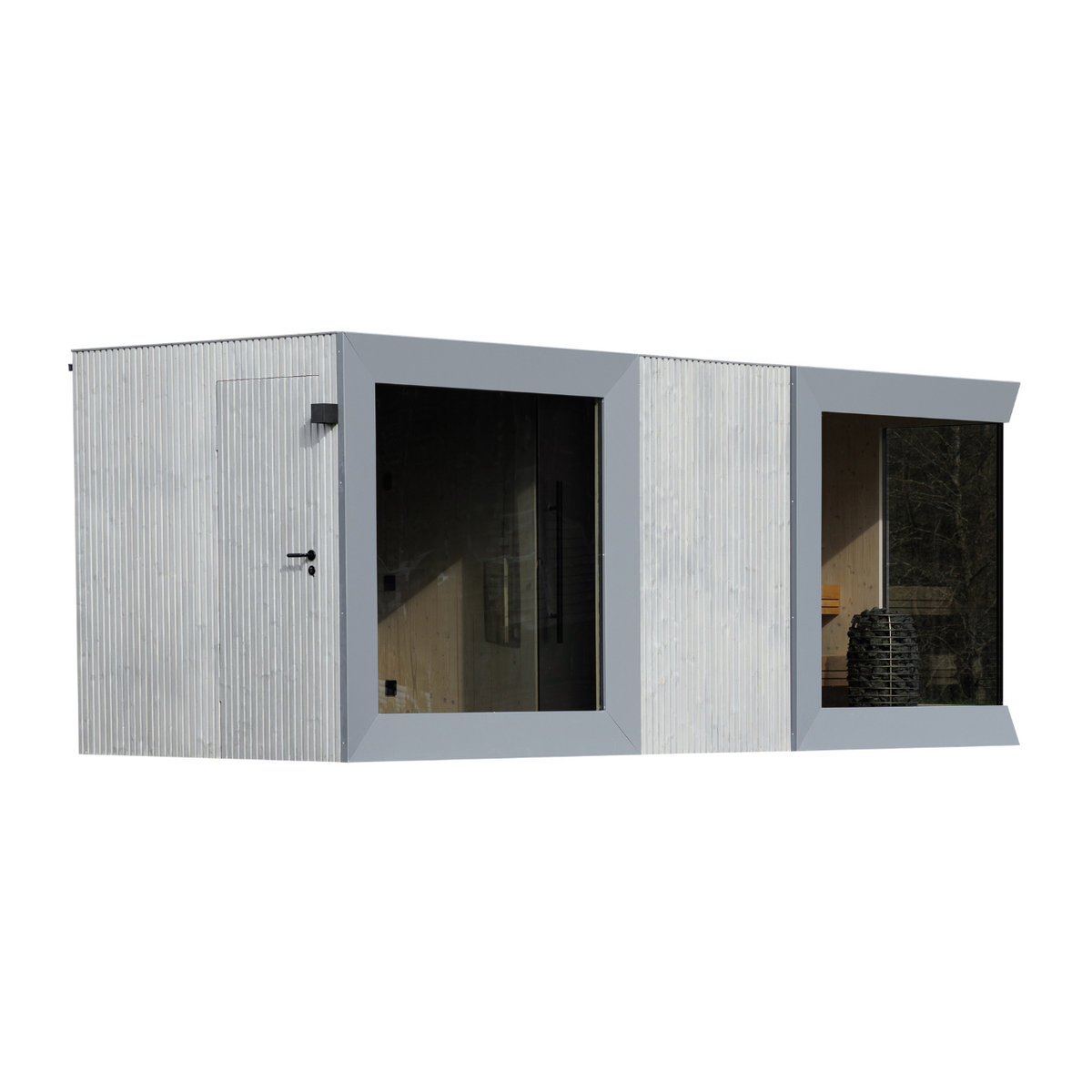 Genevas St. Moritz Outdoor Sauna with Lounge & Shower