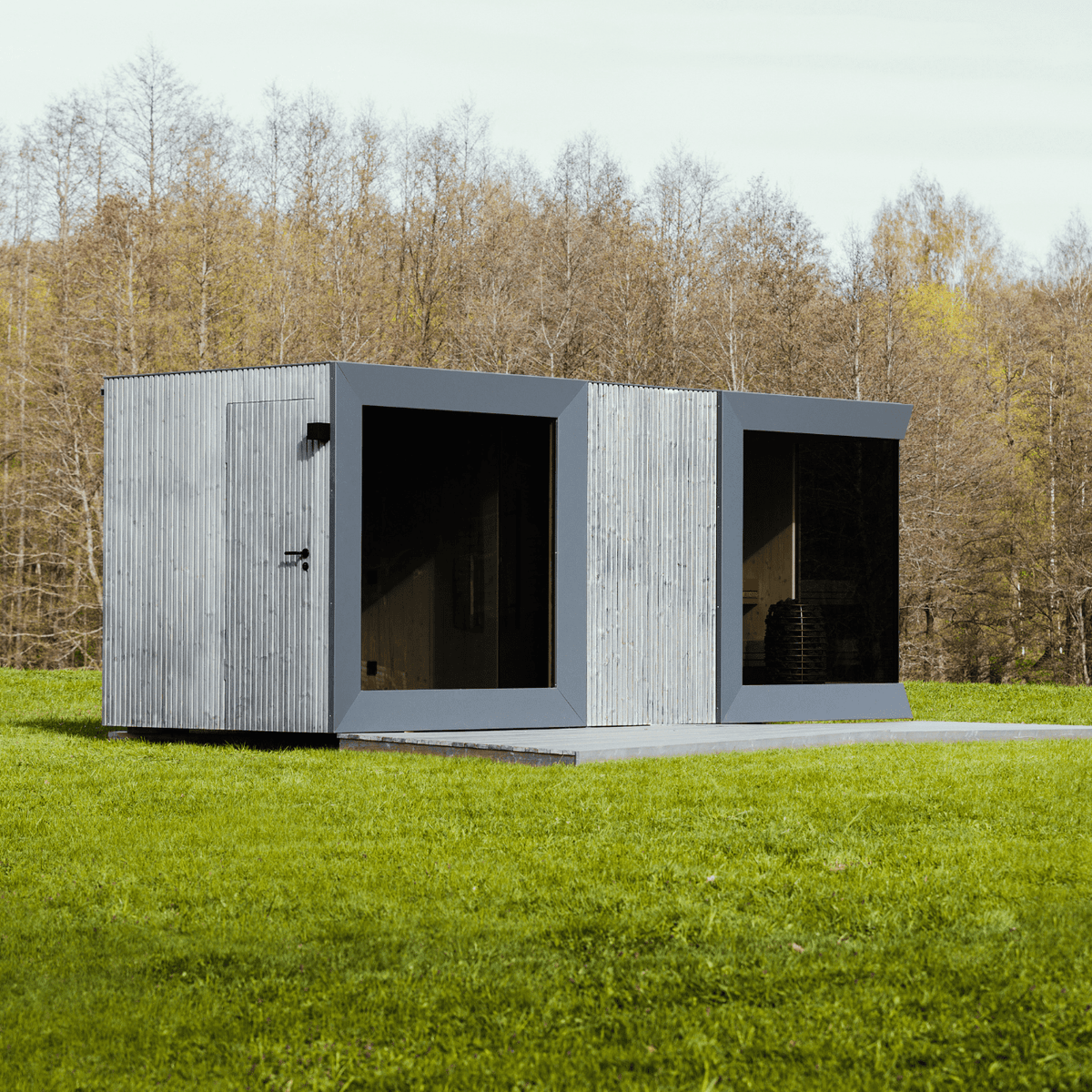 Genevas St. Moritz Outdoor Sauna with Lounge & Shower - Elite Vitality