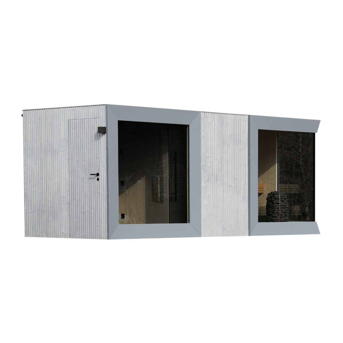 Genevas St. Moritz Outdoor Sauna with Lounge & Shower - Elite Vitality