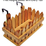 ALFI brand AB1139 61" Free Standing Cedar Wooden Bathtub with Fixtures & Headrest - Elite Vitality