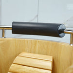 ALFI brand AB1163 61'' Free Standing Wooden BathTub with Headrest - Elite Vitality