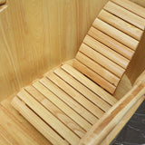 ALFI brand AB1163 61'' Free Standing Wooden BathTub with Headrest - Elite Vitality