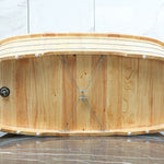 ALFI brand AB1163 61'' Free Standing Wooden BathTub with Headrest - Elite Vitality