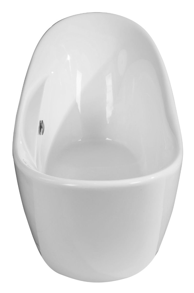ALFI brand AB8803 68 Inch White Oval Acrylic Free Standing Soaking Bathtub - Elite Vitality