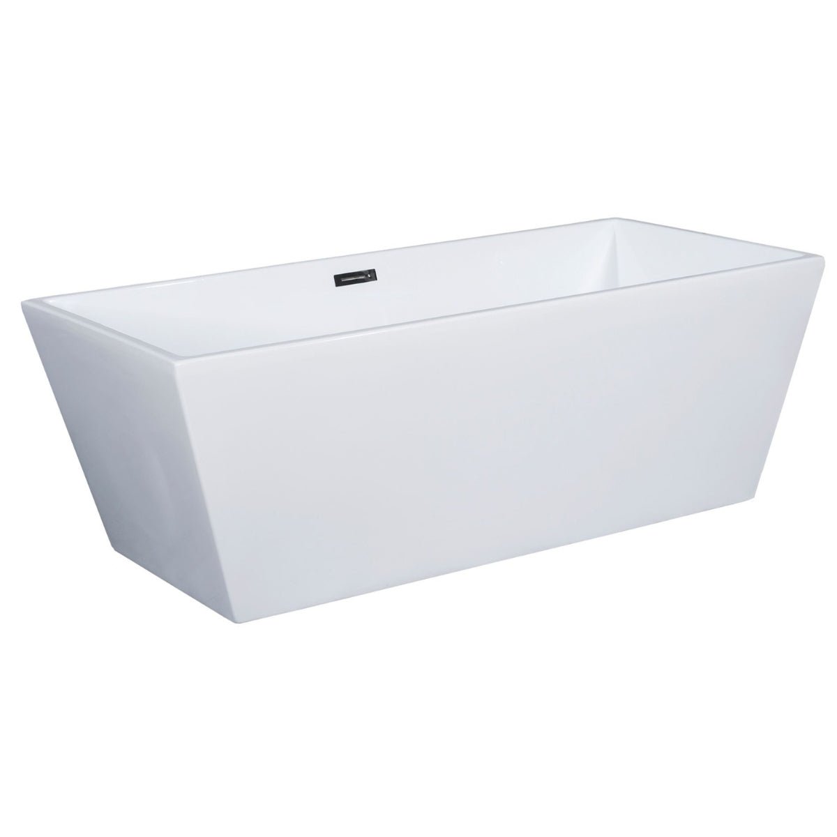 ALFI brand AB8833 59 Inch White Rectangular Bathtub - Elite Vitality