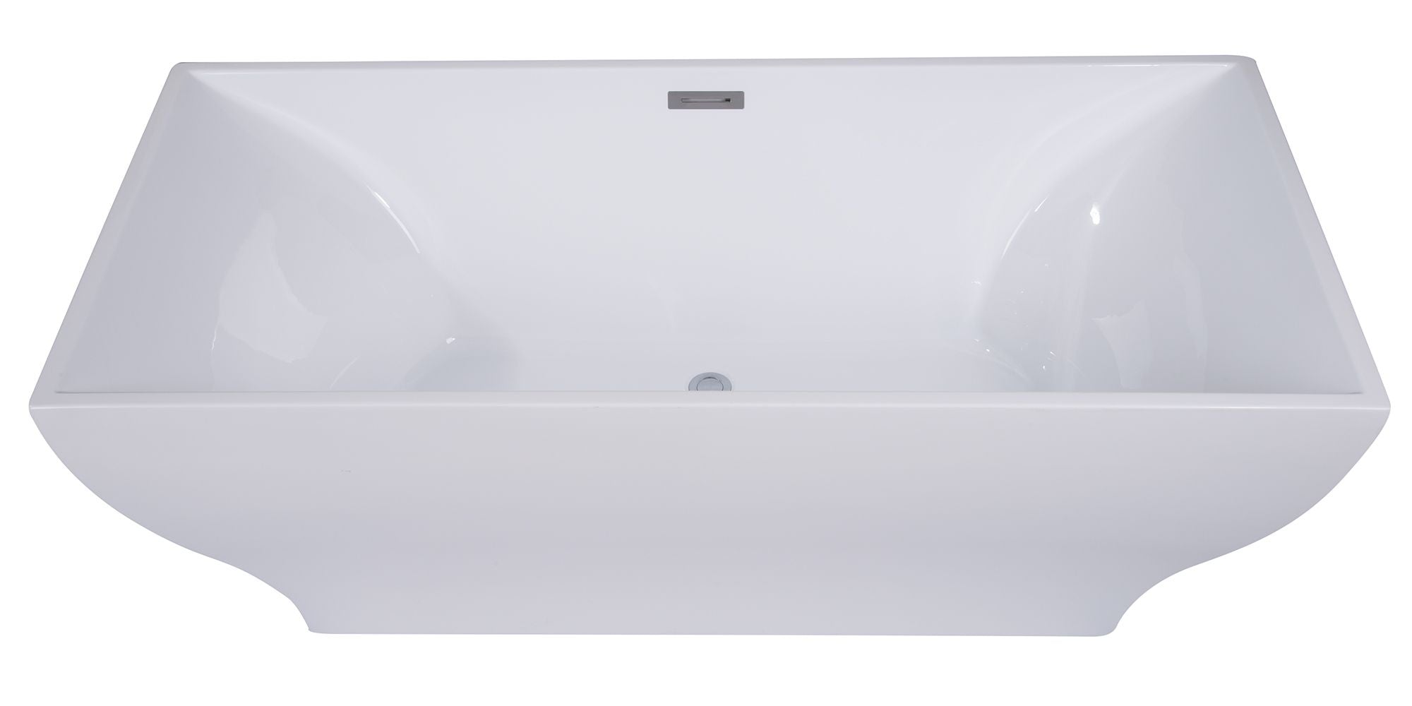 ALFI brand AB8840 67 Inch White Rectangular Acrylic Free Standing Soaking Bathtub - Elite Vitality