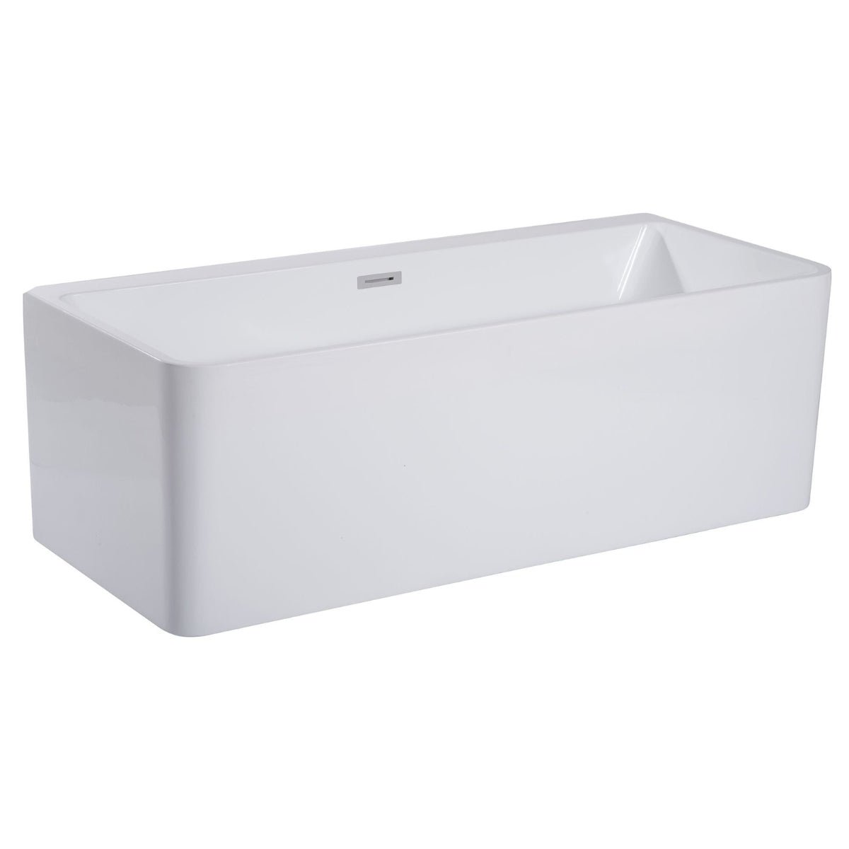 ALFI brand AB8858 59 Inch White Rectangular Acrylic Bathtub - Elite Vitality
