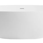 ALFI brand AB9975 59" White Oval Solid Surface Resin Soaking Bathtub - Elite Vitality