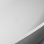 ALFI brand AB9975 59" White Oval Solid Surface Resin Soaking Bathtub - Elite Vitality