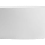 ALFI brand AB9975 59" White Oval Solid Surface Resin Soaking Bathtub - Elite Vitality