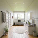 ALFI brand ABCO63TUB 63" Solid Concrete Gray Matte Oval Bathtub - Elite Vitality