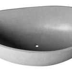 ALFI brand ABCO63TUB 63" Solid Concrete Gray Matte Oval Bathtub - Elite Vitality