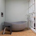 ALFI brand ABCO63TUB 63" Solid Concrete Gray Matte Oval Bathtub - Elite Vitality