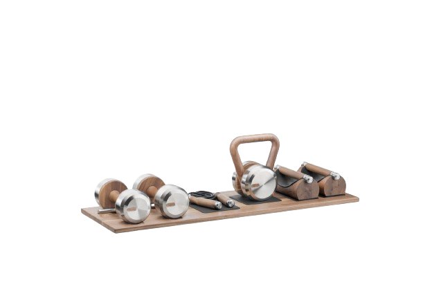 Deha small set of fitness equipment on wooden stand - Elite Vitality