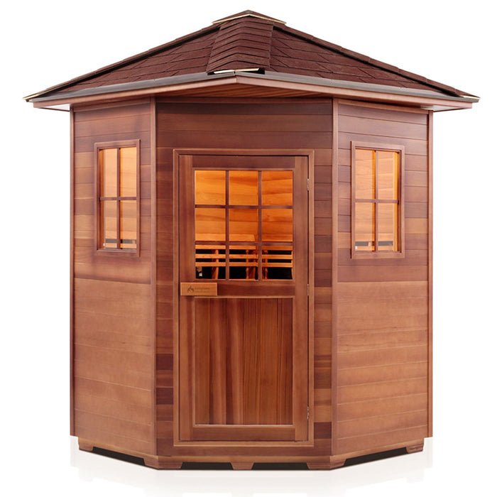 Enlighten Sauna Sierra 4 Corner Full Spectrum Infrared Sauna - Elite Vitality