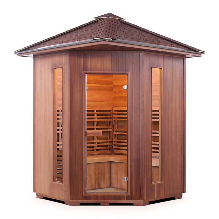 Enlighten Sauna SunRise 4 Corner Dry Traditional Sauna - Elite Vitality