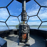 Harvia WHP1500M - Sauna Wood Stove Chimney Kit, 1500mm, Black Steel - Elite Vitality