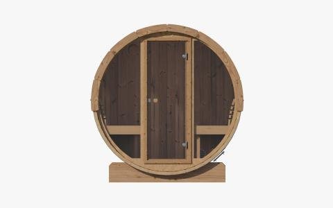 SaunaLife Model E7G Sauna Barrel Glass Front - Elite Vitality