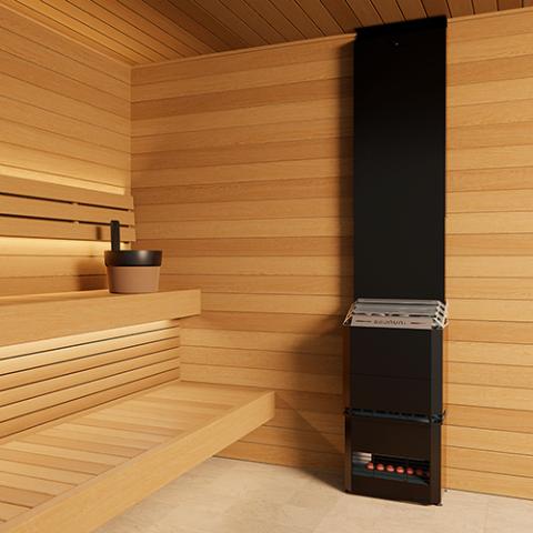 Saunum AIR 10 Sauna Heater Package - Black - Elite Vitality