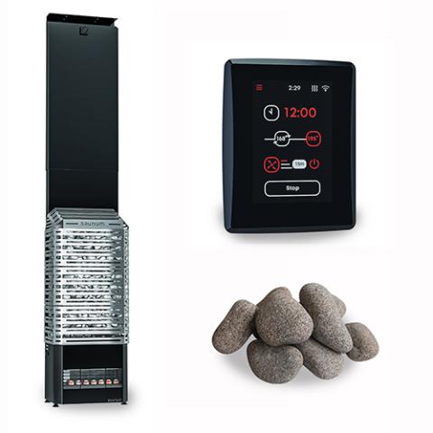 Saunum AIR 10 Sauna Heater Package - Stainless - Elite Vitality