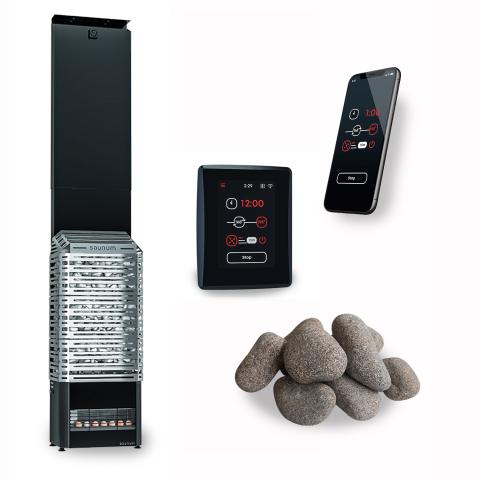 Saunum AIR 50 WiFi Sauna Heater Package - Stainless - Elite Vitality