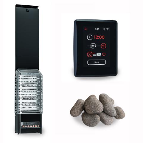 Saunum AIR 7 WiFi Sauna Heater Package - Stainless - Elite Vitality