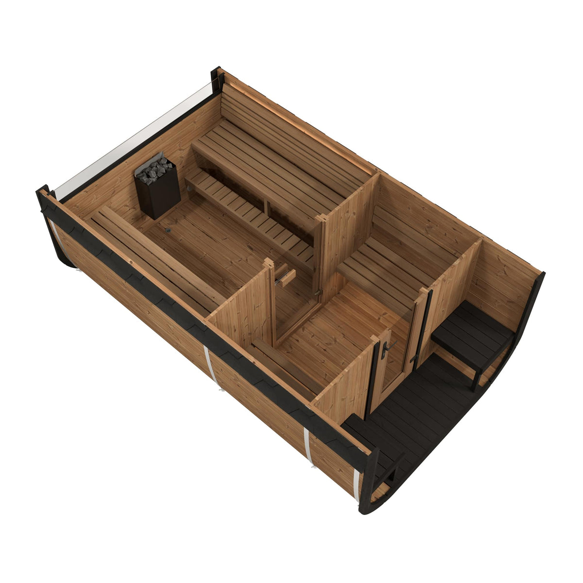 SaunaLife Model CL12GCP Cube Sauna with Changeroom