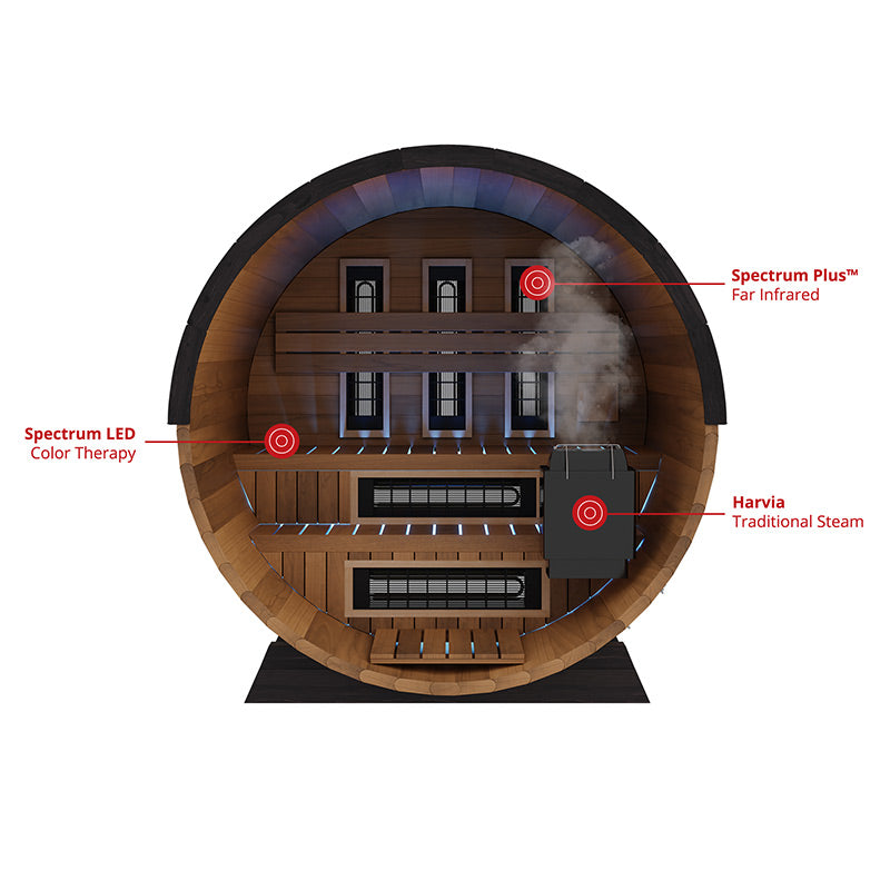 Finnmark FD-7 Trinity Thermo-Aspen Barrel Sauna