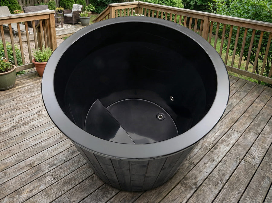 SaunaLife Model S1B Hot & Cold Plunge Tub, Black
