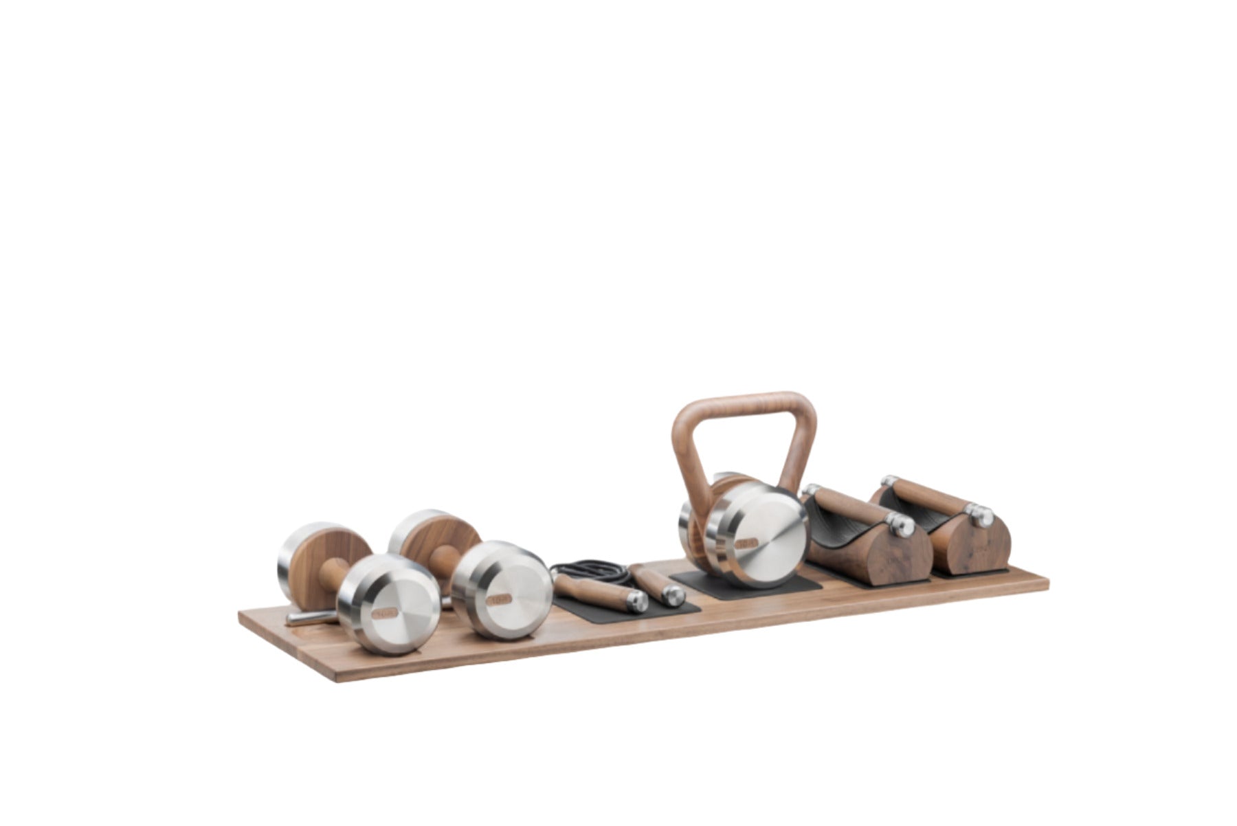 Deha small set of fitness equipment on wooden stand - Elite Vitality