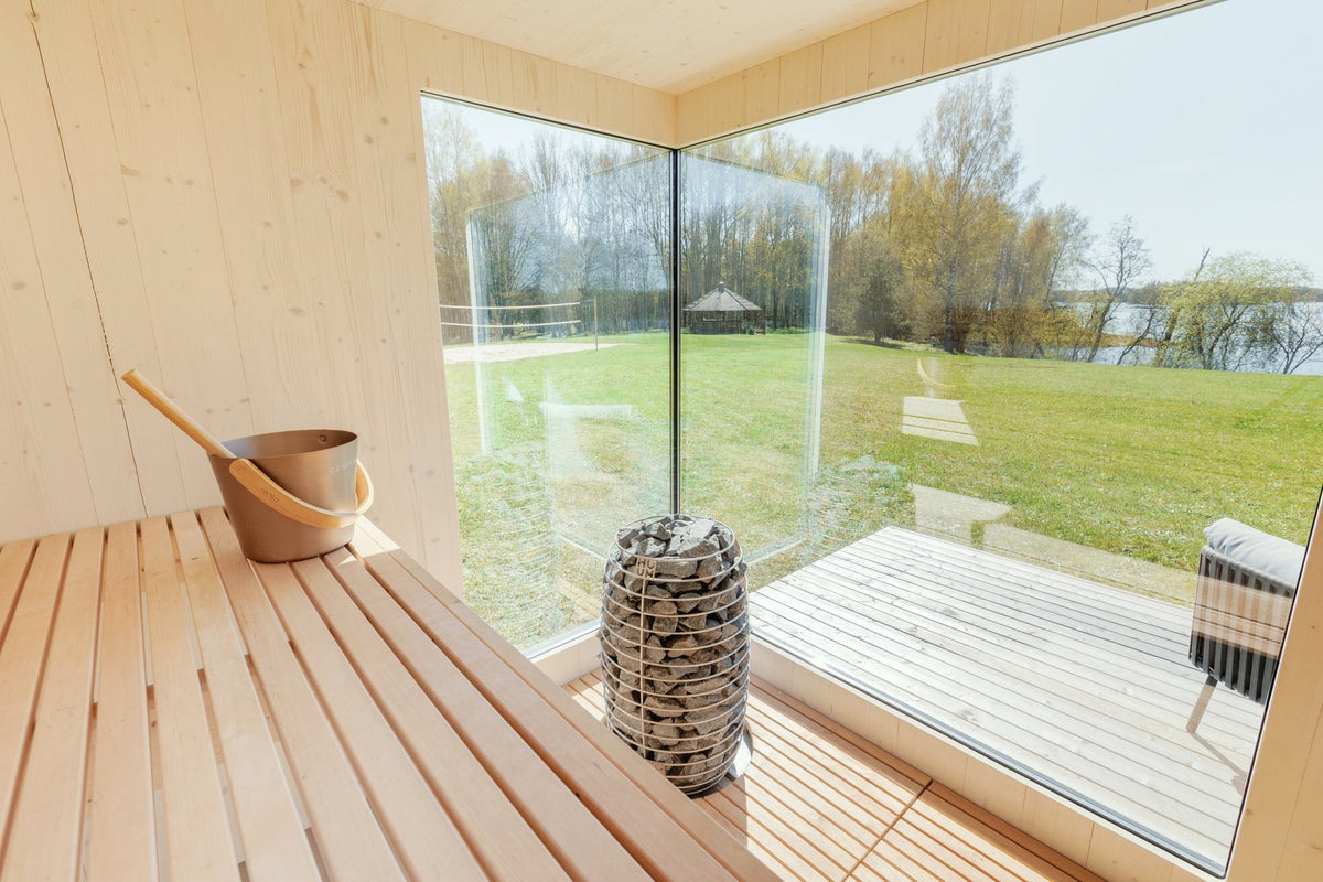 Genevas St. Moritz Outdoor Sauna with Lounge & Shower - Elite Vitality