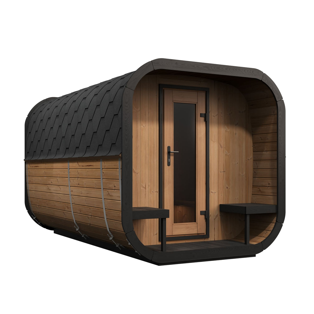 SaunaLife Model CL12GCP Cube Sauna with Changeroom - Elite Vitality