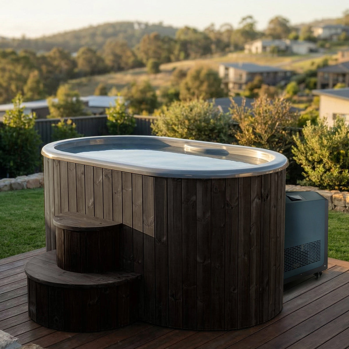 SaunaLife Model S2 Two-Person Plunge Tub with Chiller - Elite Vitality