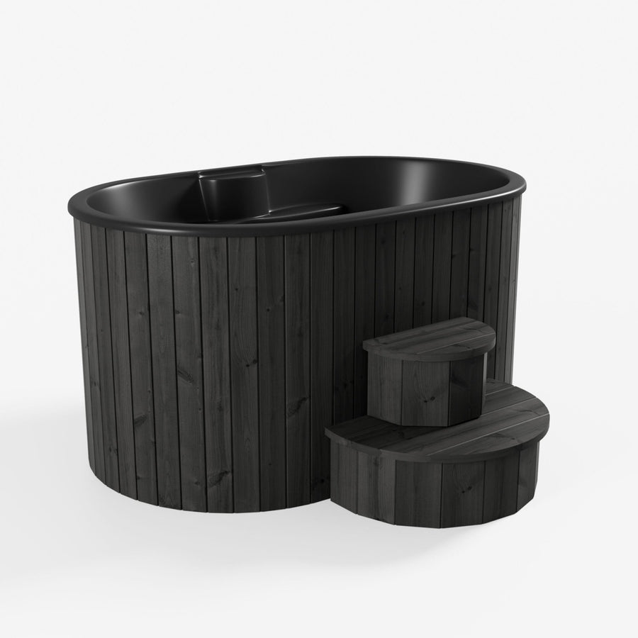 SaunaLife Model S2B Two-Person Plunge Tub, Black