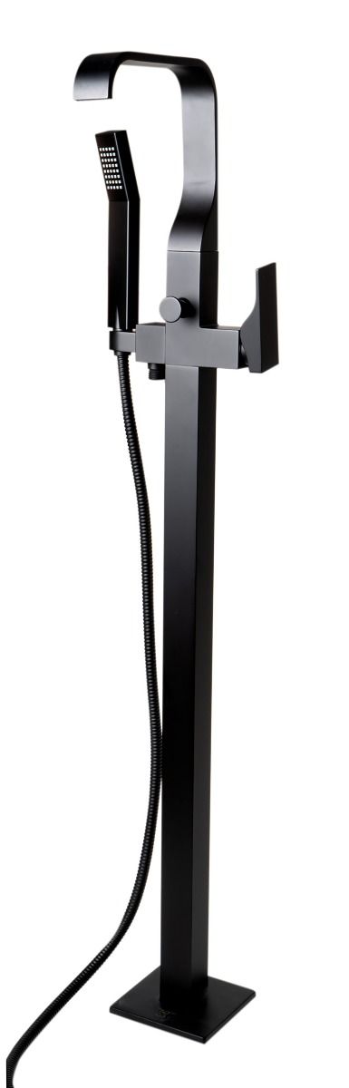 ALFI brand Floor Mount Tub Filler with Shower Head Polished/Brushed