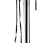 Alfi brand AB2534 Floor Mount Tub Filler with Shower Head Polished/Brushed - Elite Vitality