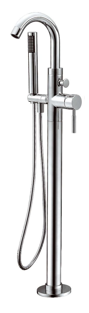 Alfi brand Floor Mount Tub Filler with Shower Head Polished/Brushed