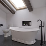 Alfi brand AB2534 Floor Mount Tub Filler with Shower Head Polished/Brushed - Elite Vitality