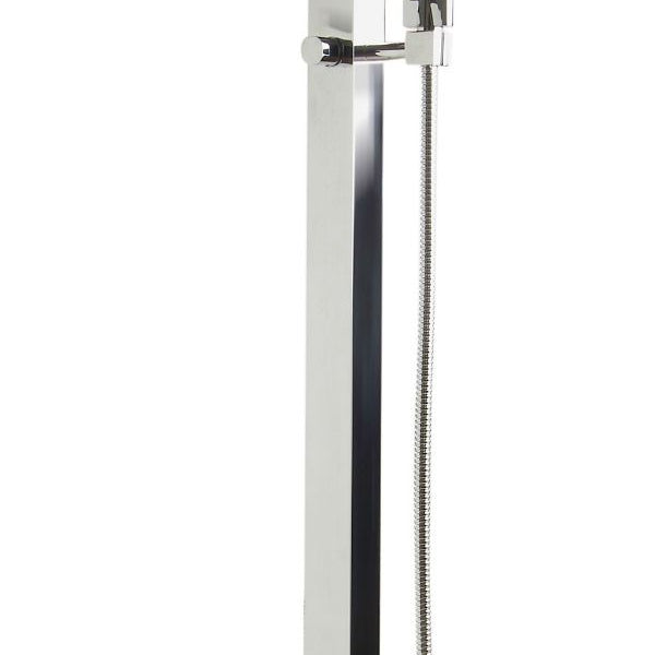 ALFI brand AB2728 Floor Mounted Tub Filler + Mixer Hand Held Shower Head - Elite Vitality