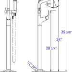 ALFI brand AB2758 Tub Filler + Mixer with Additional Hand Held Shower Head - Elite Vitality