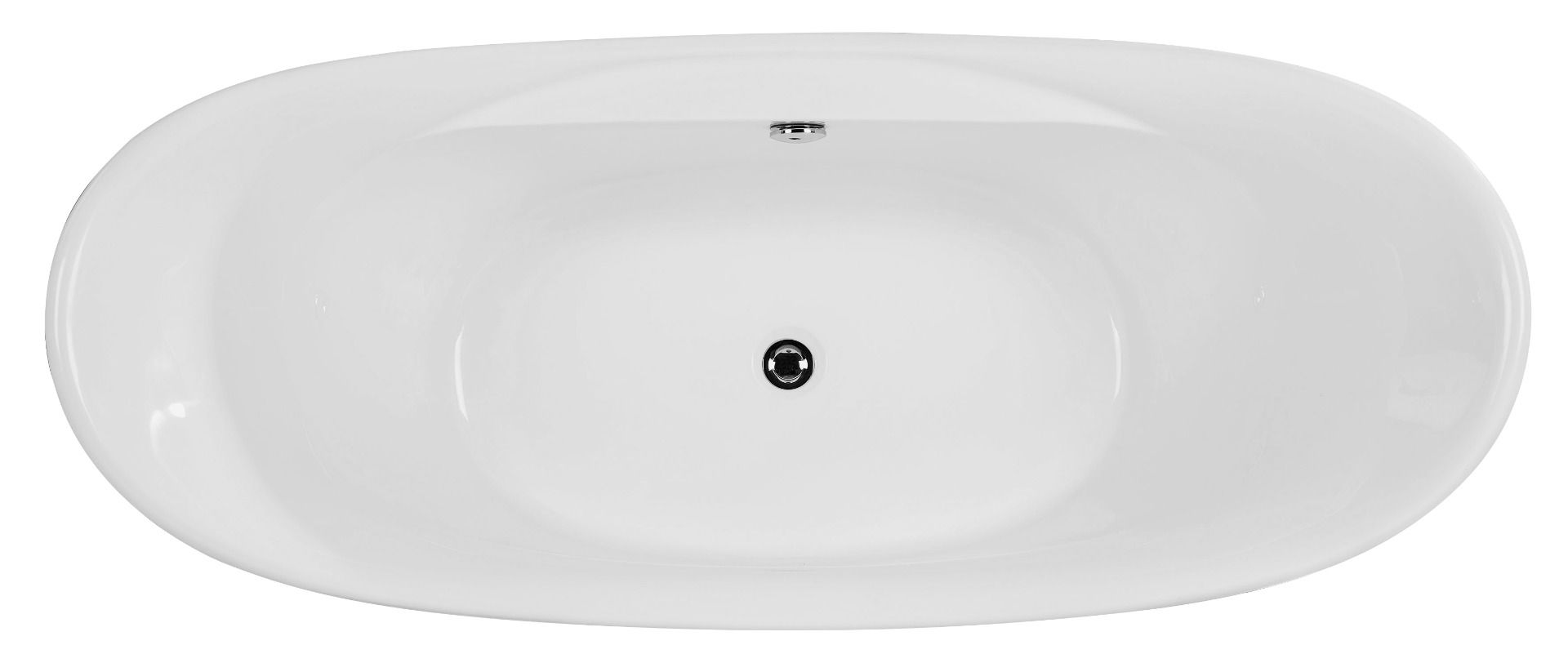 ALFI brand AB8803 68 Inch White Oval Acrylic Free Standing Soaking Bathtub - Elite Vitality