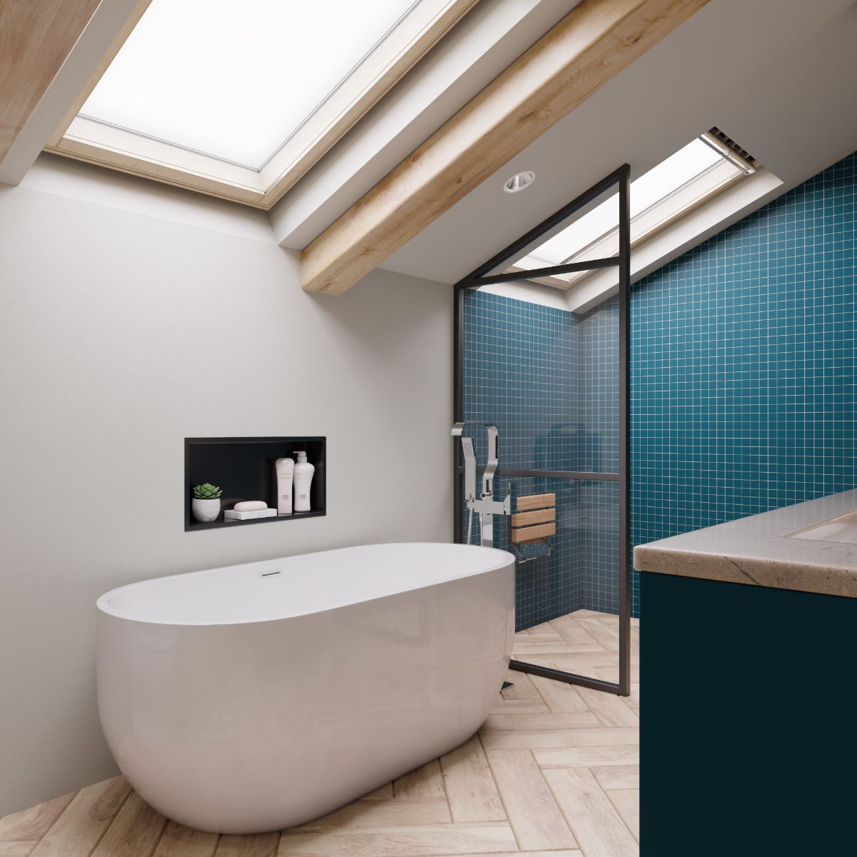 ALFI brand AB8838 59 Inch White Oval Acrylic Free Standing Soaking Bathtub - Elite Vitality