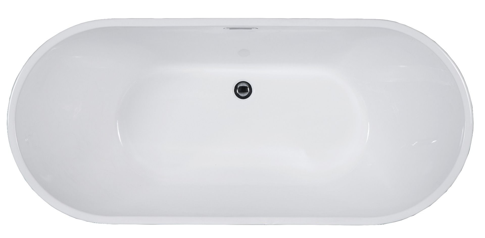 ALFI brand AB8839 67 Inch White Oval Acrylic Free Standing Soaking Bathtub - Elite Vitality