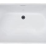 ALFI brand AB8839 67 Inch White Oval Acrylic Free Standing Soaking Bathtub - Elite Vitality