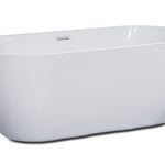ALFI brand AB8839 67 Inch White Oval Acrylic Free Standing Soaking Bathtub - Elite Vitality
