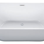 ALFI brand AB8839 67 Inch White Oval Acrylic Free Standing Soaking Bathtub - Elite Vitality