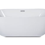 ALFI brand AB8839 67 Inch White Oval Acrylic Free Standing Soaking Bathtub - Elite Vitality
