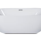 ALFI brand AB8839 67 Inch White Oval Acrylic Free Standing Soaking Bathtub - Elite Vitality